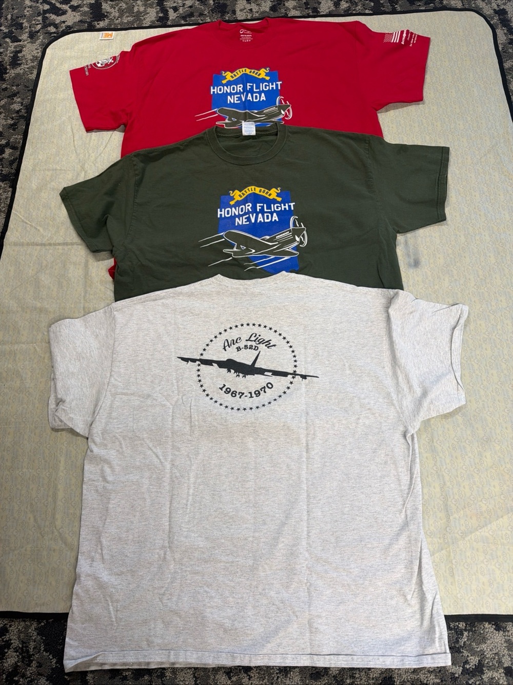 Lot Of 3 Honor Flight Nevada Battle Born Veteran T-Shirt - Men's Size 2X